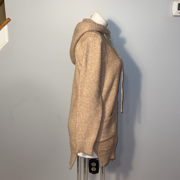 Pol ladies long zipper hooded cardigan. Small. - Picture 6 of 15